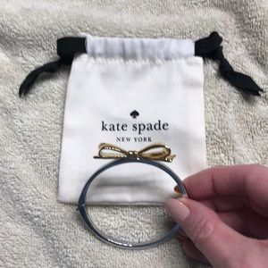 Kate Spade two tone bow bangle bracelet
